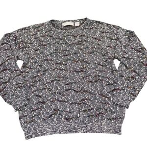 Vintage Grandpacore Michael Gerald Pullover Sweater Mens L Grey Multi